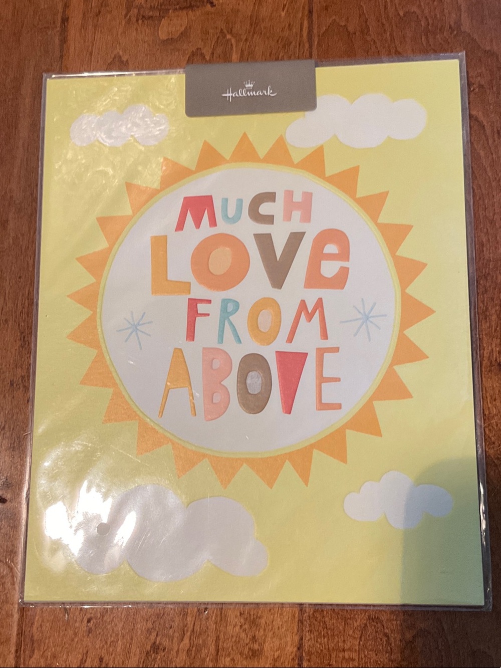 Hallmark Yellow Sunburst "Much Love From Above" Wall Art NWT